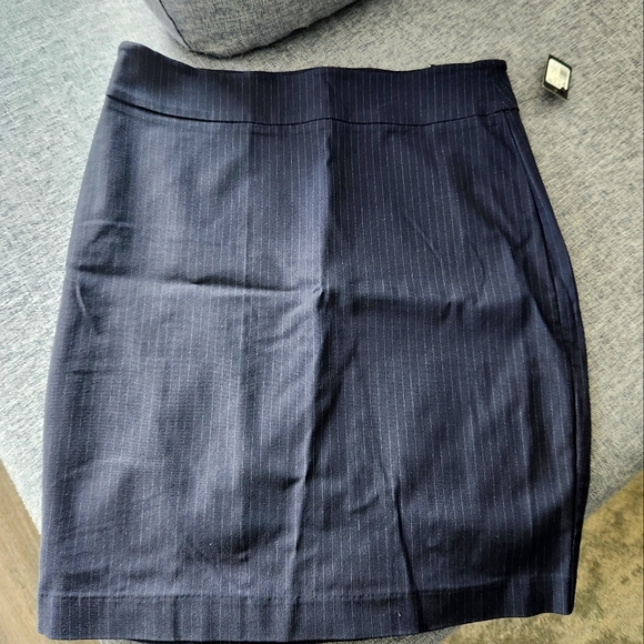Blue fitted skirt - formal for work, RW & Co, size L - Picture 1 of 3